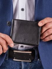 CEDAR Černá pánská horizontální kožená peněženka