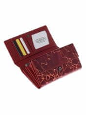 CEDAR Dámská kožená peněženka se vzorem červená