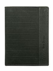 CEDAR Kožená pánská peněženka s reliéfní černou
