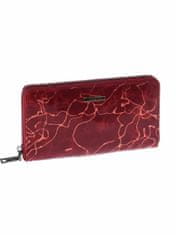 CEDAR Červená kožená peněženka s perem