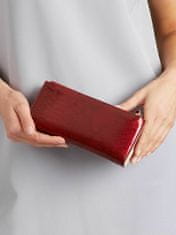 CEDAR Červená lakovaná peněženka pro peníze a karty
