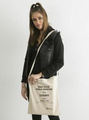 Cavaldi Ekologická bavlněná taška s nápisem béžová