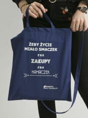 Cavaldi Ekologická bavlněná taška s nápisem tmavě modrá