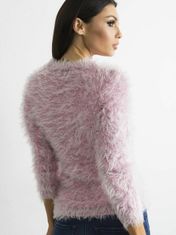 Kraftika Načechraný ženský svetr s flitry růžový, velikost m