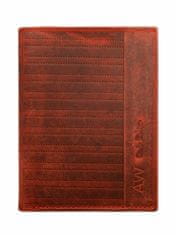 CEDAR Kožená pánská peněženka s reliéfní červenou