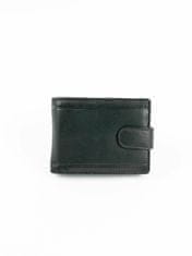 CEDAR Černá kožená peněženka s černou sponou
