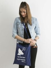 Cavaldi Ekologická bavlněná taška s tmavě modrým písmem
