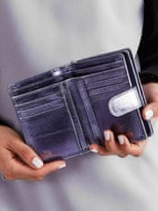 CEDAR Dámská kožená peněženka metalíza modrá