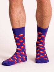 Kraftika Pánské fialové ponožky s potiskem, velikost 41-46
