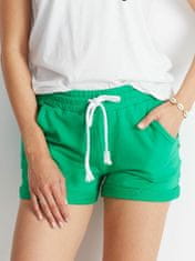 BASIC FEEL GOOD Zelené sportovní šortky, velikost xs