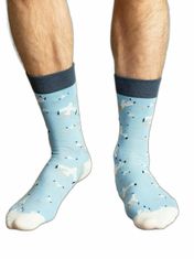 Kraftika Pánské ponožky se vzorem světle modré barvy, velikost 41-46