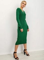 By Sally Zelené pletené šaty bsl, velikost s