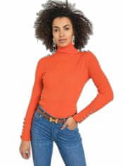 Kraftika Oranžový svetr s vysokým límcem, jedna velikost s / m
