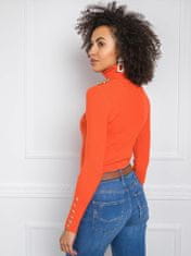 Kraftika Oranžový svetr s vysokým límcem, jedna velikost s / m