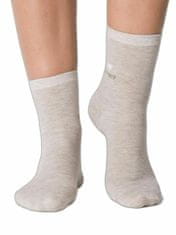 Kraftika Béžové ponožky s lesklou nití, velikost 38-42