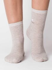 Kraftika Béžové ponožky s lesklou nití, velikost 38-42