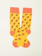 Kraftika Pánské ponožky flamingo žluté, velikost 41-46