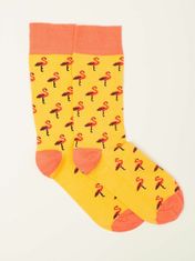 Kraftika Pánské ponožky flamingo žluté, velikost 41-46