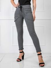 BASIC FEEL GOOD Tmavě šedé bavlněné sportovní kalhoty, velikost m