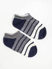 Kraftika Krátké ponožky pruhované šedo-tmavě modré, velikost 36-40