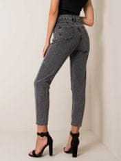 RUE PARIS Tmavě šedé džíny mom, velikost 26