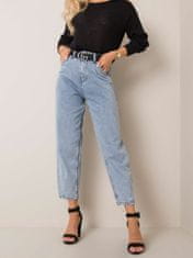 RUE PARIS Světle modré džíny s vysokým pasem, velikost 31