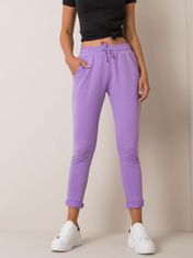 BASIC FEEL GOOD Světle fialové bavlněné sportovní kalhoty, velikost xs