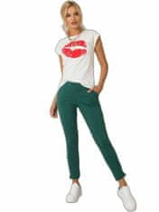 BASIC FEEL GOOD Tmavě zelené dámské sportovní kalhoty, velikost l