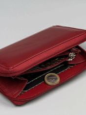 BADURA Červená pánská peněženka z pravé kůže