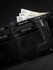 BADURA Černá pánská peněženka se sponou