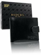 BADURA Černá pánská peněženka z přírodní kůže, 5903051048920