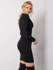 RUE PARIS Černé pruhované šaty, velikost m, 2016102744207