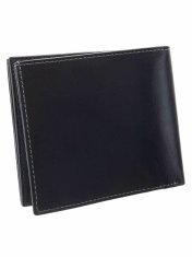 BADURA Černá pánská peněženka z pravé kůže