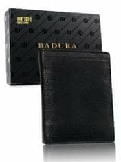 BADURA Černá klasická kožená pánská peněženka