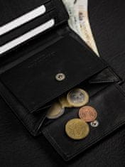 BADURA Černá klasická kožená pánská peněženka