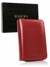 BADURA Červená kožená pánská peněženka, 5903051049156