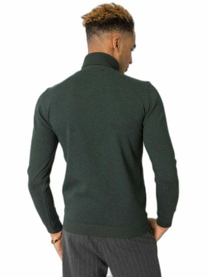 LIWALI Khaki pánský svetr s vysokým límcem liwali, velikost m