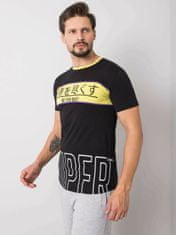 MECHANICH Černé pánské bavlněné tričko, velikost s