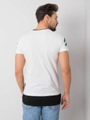 MECHANICH Bílé pánské tričko s potiskem, velikost xl