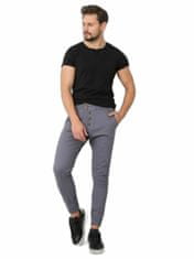 MECHANICH Tmavě šedé pánské látkové kalhoty, velikost m