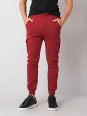 MECHANICH Pánské sportovní kalhoty s kapsami vínové, velikost m