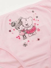 BERRAK Růžové dívčí kalhotky s potiskem, velikost 128/134