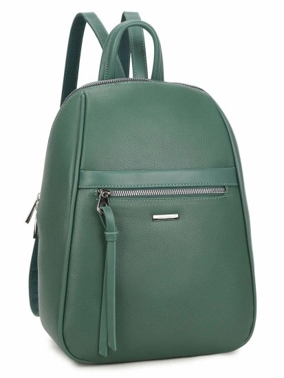 Luigisanto Tmavě zelený batoh s kapsou