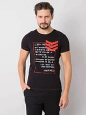 MECHANICH Černé pánské tričko s potiskem, velikost xl