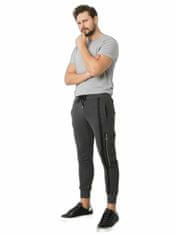 MECHANICH Grafitové pánské sportovní kalhoty s potiskem, velikost xl