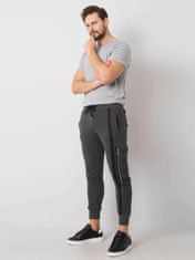 MECHANICH Grafitové pánské sportovní kalhoty s potiskem, velikost m