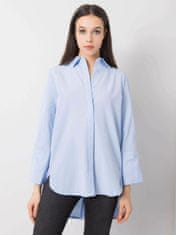 RUE PARIS Modrá bavlněná košile, velikost xl