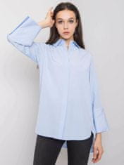 RUE PARIS Modrá bavlněná košile, velikost xl
