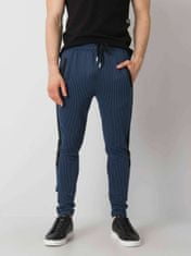 MECHANICH Černé a modré pánské sportovní kalhoty, velikost l