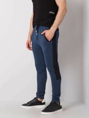 MECHANICH Černé a modré pánské sportovní kalhoty, velikost l